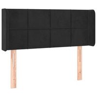cabecero accesorio para dormir mueble dormitorio con borde lateral 93 x 16 x 7888 cm tela terciopelo negro tdl0204396