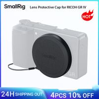 tapa protectora de lente smallrig para ricoh gr iv marco de aleacion de aluminio cuero texturizado que combina con el cuerpo de la camara -5680