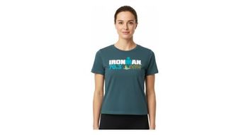 Camiseta manga corta ironman 70 3 les sables d olonne mujer azul turquesa