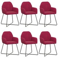 sillas de comedor 6 uds terciopelo rojo vino 55 x 50 x 84 cm vidaxl