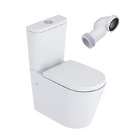 inodoro compacto adosado a pared sistema rimless  blanco brillo  fondo reducido con asiento con caida amortiguada