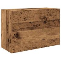 mueble de pared bano  armario de bano madera ingenieria envejecida 60x25x40 cm