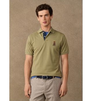 Hackett London para hombre. HM5600238 Polo Harry verde (M), Casual, Algodón, Manga corta