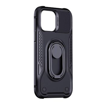 Funda para móvil Joyroom JR-14S4 rígida PC TPU negra con soporte para iPhone 14 Pro Max