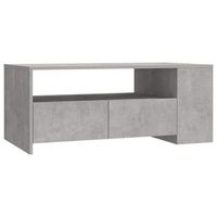 mesa de centrormesa auxiliarrmesa de cafe madera de ingenieria gris hormigon 102x55x42 cm