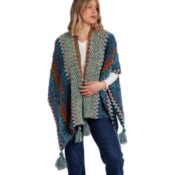 Admas Chaqueta Azteca Poncho abierto para mujer