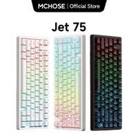 mchose jet 75 interruptor magnetico teclado para juegos efecto hall intercambiable en caliente personalizado rgb snap tap 01ms latencia 8khz velocidad de orolling