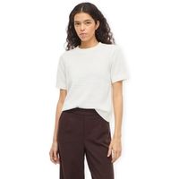 vila blusa noos top lollo - white alyssum para mujer