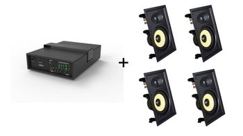 Vivolink Audiopack Subwoofer + 4 x premium in-wall speakers - (Limited Bundle Pack Offer) Negro Alámbrico 110 W