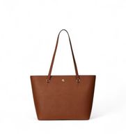 lauren ralph lauren para mujer 431924351002 bolso tote karly mediano de piel cruzada marron osfa casual
