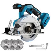 sierra circular electrica sin escobillas de 5 pulgadas drillpro con angulo de corte biselado ajustable y 3 hojas para he
