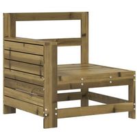 sofa de jardin  sofa de exterior con reposabrazos madera impregnada 69x62x705cm