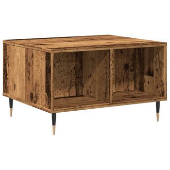 Mesa De Centro Madera Ingeniería Madera Envejecida 60x50x36,5cm