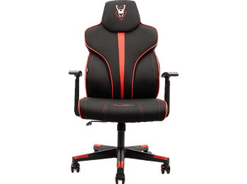 Silla gaming - Woxter Station Alien v2.0, Hasta 150 kg, Reposabrazos Fijos, Ruedas Antiarañazos, Rojo