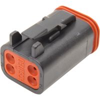 conector de cable electrico carcasa deutsch 4 pines macho negro