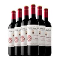 vina salceda vino tinto rioja crianza 75 cl 13 vol pack de 6 unidades