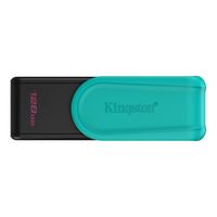 kingston datatraveler exodia memoria usb 128gb - usb 32 gen 1 - tapa giratoria - color turquesa
