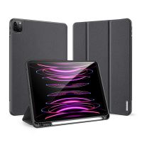 dux ducis funda para tableta con soporte triple para ipad pro 11 129 ipad air56 ipad789 102 con soporte para lapiz optico y apagado automatico