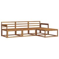 conjunto de sofas de exterior 4 piezas  mueble de jardin natural
