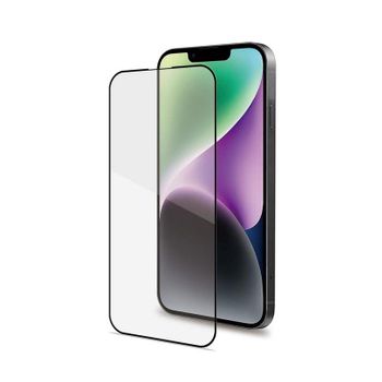 Protector de pantalla Celly Fullglass para Apple iPhone 15, Vidrio Templado 9H, Negro