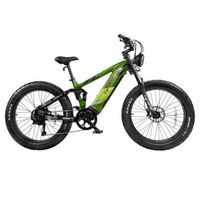 bicicleta de montana electrica cyrusher ranger 20 con neumaticos anchos bateria lg de 52 v y 20 ah color verde