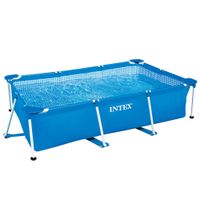 intex - piscina desmontable rectangular metal frame de hasta 3 metros color azul resistente y duradera 6 anos 30 min montaje piscinas desmontables piscinas familiares facil montaje