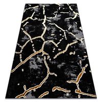 alfombra allure 1967 marmol - estructural elegante glamurosa negro  80x150 cm