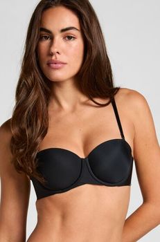 Hunkemöller Sujetador de aros preformado sin tirantes Jane Negro