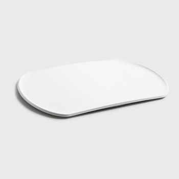 Tabla de cortar de polipropileno blanco mate 35x22,5 cm