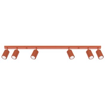 Lámpara de techo ocre rojo aluminio alt. 117 cm