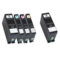 compatible multipack dell series 33 1 x full set  1 extra black ink cartridges 5 pack