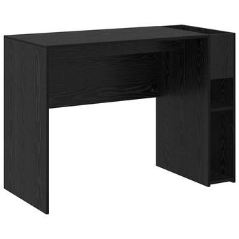 Escritorio Roble Negro 109 X 50 X 78 Cm Madera De Ingeniería