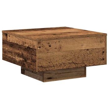 Mesa De Café | Mesa De Centro Madera Envejecida 55 X 55 X 31 Cm