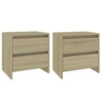 mesitas de noche 2 uds madera ingenieria roble sonoma vidaxl