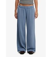 superdry para mujer w7011286a pantalon jogger essential logo wide leg azul xs casual algodon