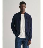 gant para hombre 8030164 cardigan con cremallera casual cotton marino s algodon manga larga