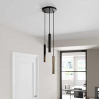 lampara de techo de aluminio negro