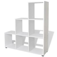 estanteria libreria en forma de escalera madera 107 cm blanco