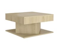 mesa de cafe - mesa de centro madera contrachapada roble sonoma 57x57x30 cm