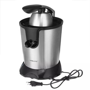Exprimidor Electrico 350W con Mango de Presion, Exprimidor de Naranja Profesional con Palanca para Prensar, Exprimidor Citricos Prensador, Electrodomestico de cocina para Zumo.  Exprimidor de Limon,