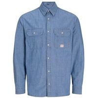 jack  jones camisa manga larga 12291967 jprbluharry chambray-medium blue denim para hombre