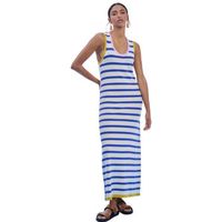 lola casademunt vestido largo vestido punto rayas mujer para mujer