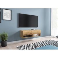 mueble de tv lowboard a 100 cm mueble de television mueble de salon sin iluminacion led color wotan