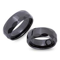 exclusivas alianzas de boda de ceramica negra resistentes a los aranazos