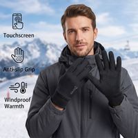 guantes calidos a prueba de viento para hombre y mujer guantes de invierno unisex para bicicleta con pantalla tactil para deportes al aire libre correr senderismo ciclismo esqui