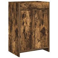 gabinete de bano debajo del lavabo roble ahumado vidaxl