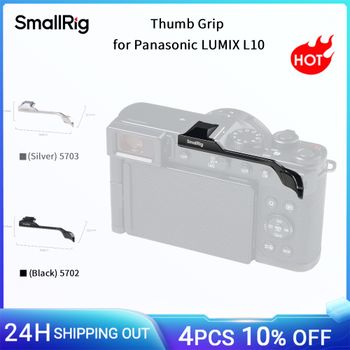 Empuñadura SmallRig para Panasonic LUMIX L10, Plateada/Negra, con Almohadillas de Silicona que Protegen el Cuerpo de la Cámara y Mejoran la Estabilidad
