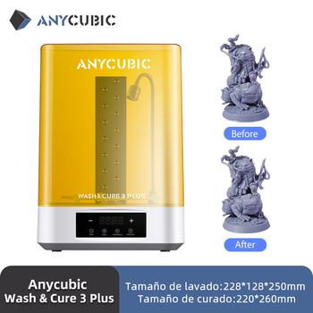 ANYCUBIC Wash & Cure 3 Plus Máquina de curado de lavado 2 en 1 para impresora 3D, modelos de impresión 3D LCD, Photon Mono M7
