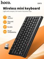 hoco-mini teclado usb inalambrico portatil de 24g para pcportatil teclado de negocios inalambrico ergonomico de 78 teclas para windows 111078