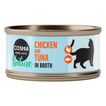 Cosma Nature 48 x 70 g - Pack Ahorro - Pechuga de pollo y atún